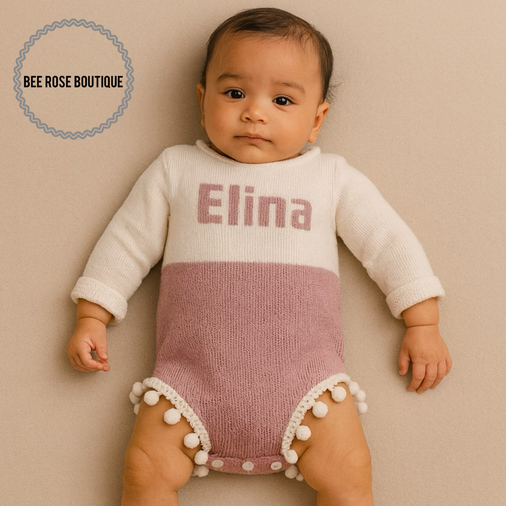 Girls Personalized Onesie | Ball Trim