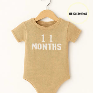 Custom Knit Milestone Onesie