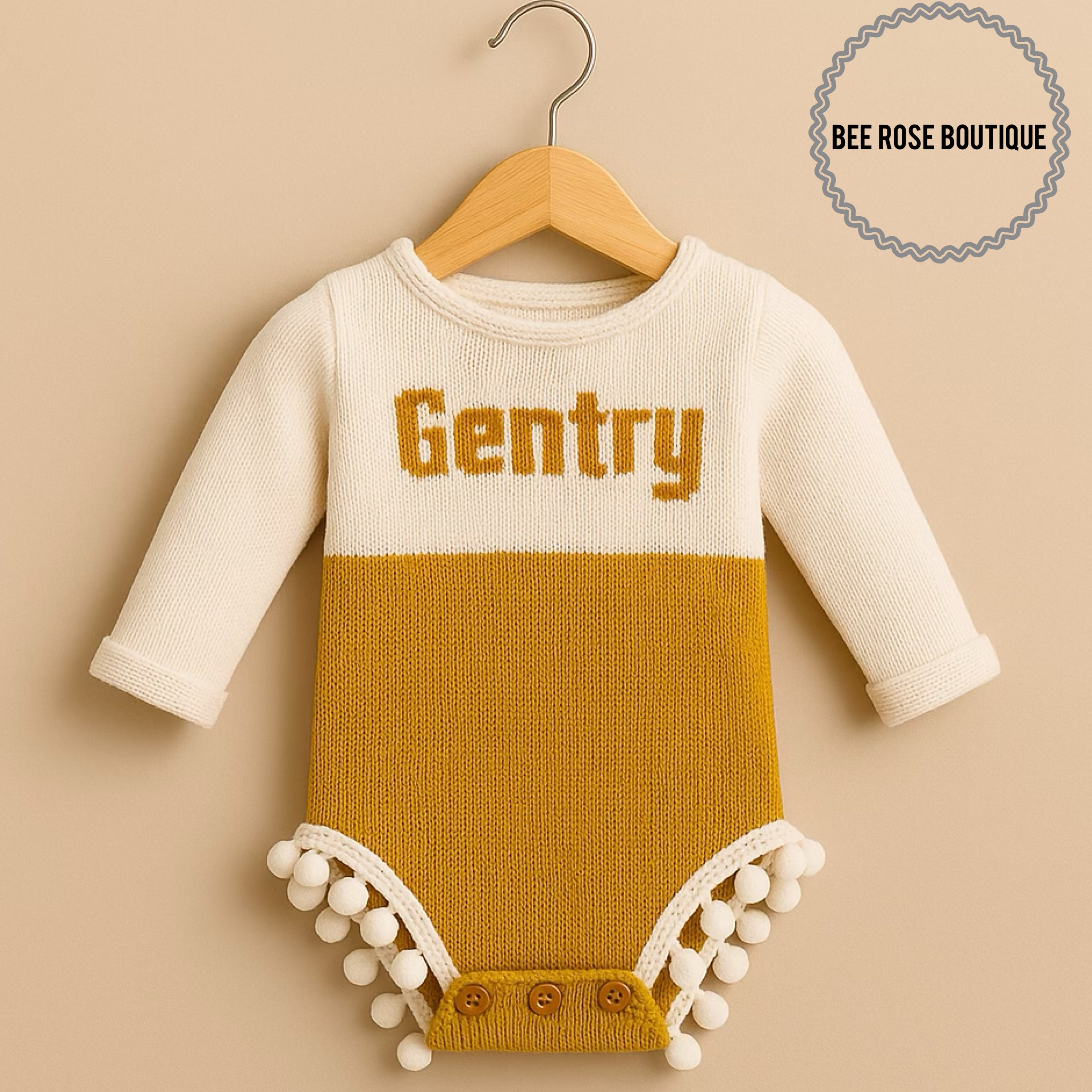 Girls Personalized Onesie | Ball Trim