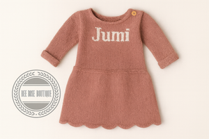 Custom Knit Scalloped Dress
