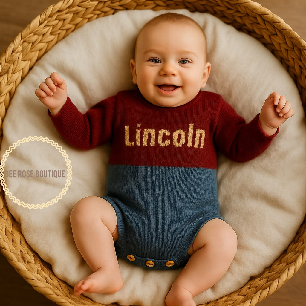 ColorBlock Custom Knit Onesie