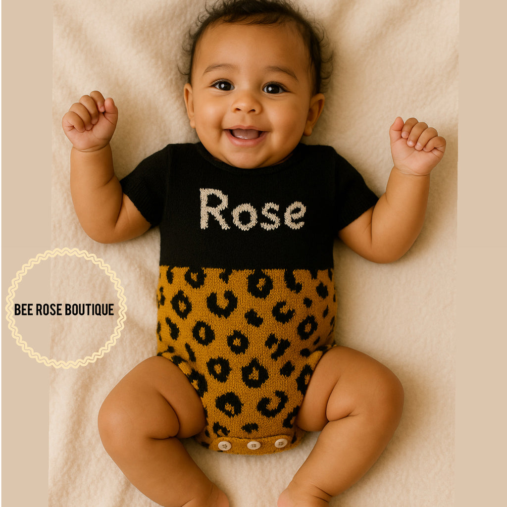 Custom Leopard Onesie