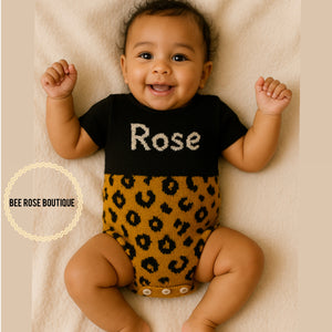 Custom Leopard Onesie