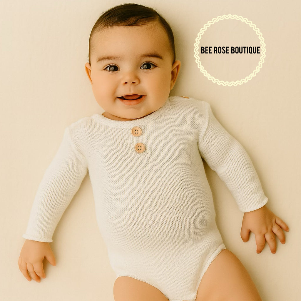 Long Sleeved Button Onesie