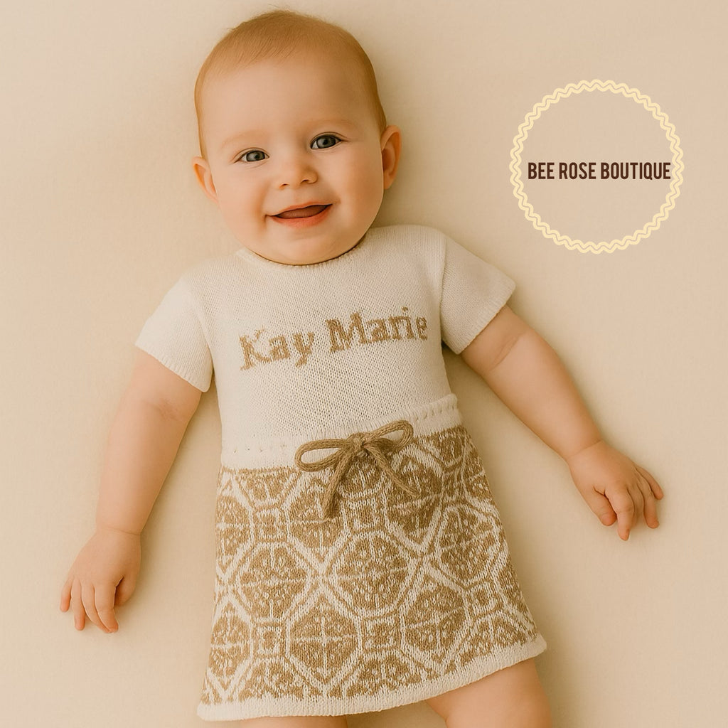 Custom Knit Onesie & Skirt Set