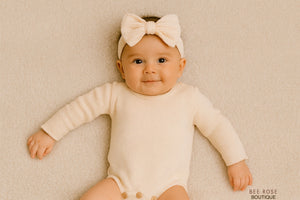Long Sleeved Onesie & Bow Headband