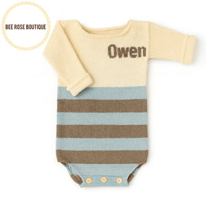 Half Striped Custom Onesie