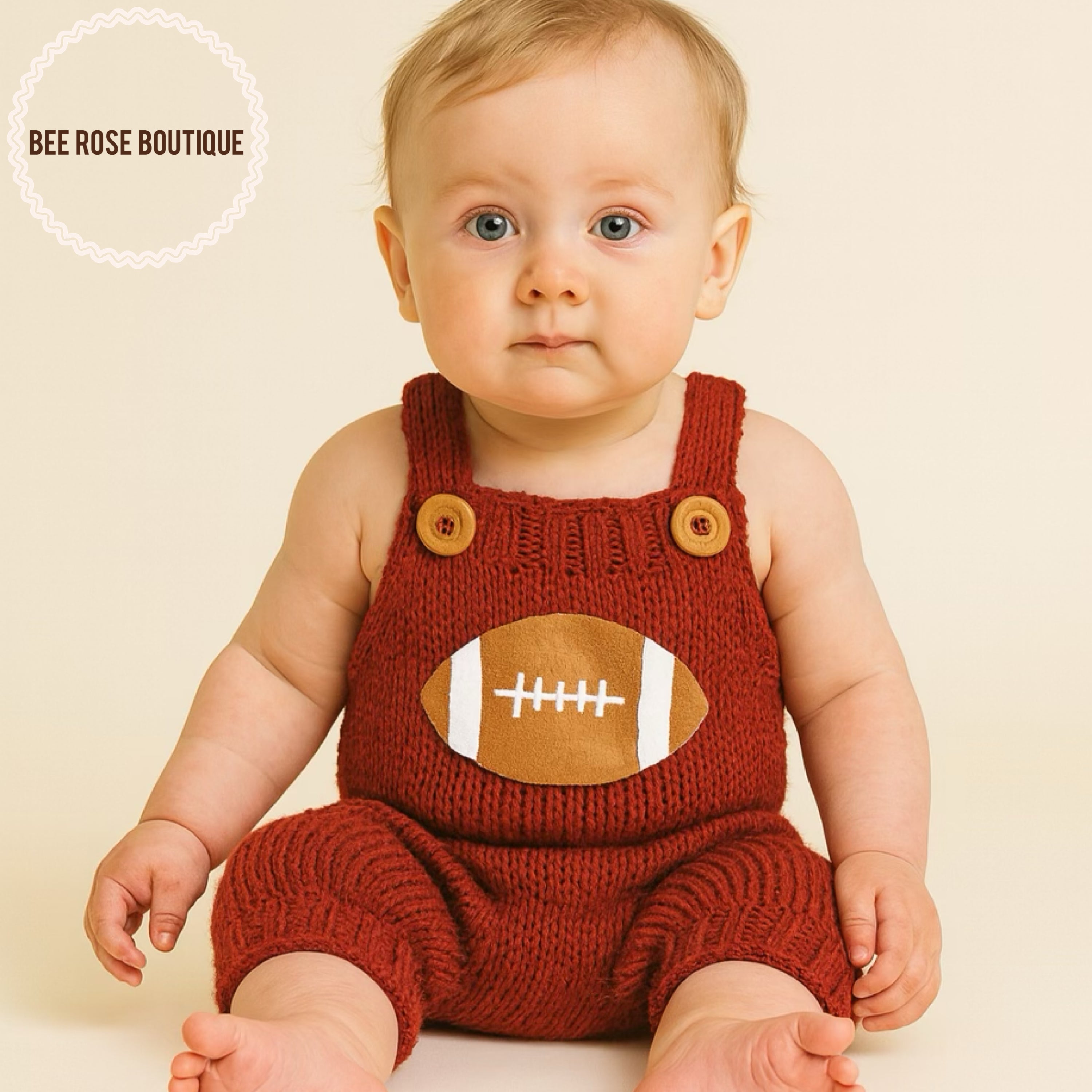 Knitted Football Romper