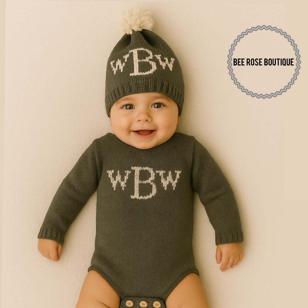 The Monogrammed Onesie Set