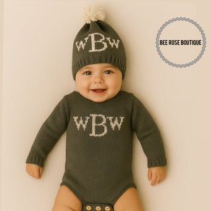 The Monogrammed Onesie Set