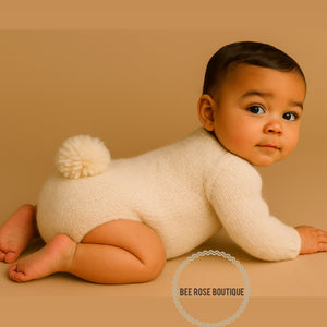 Long Sleeved Knit Bunny Onesie