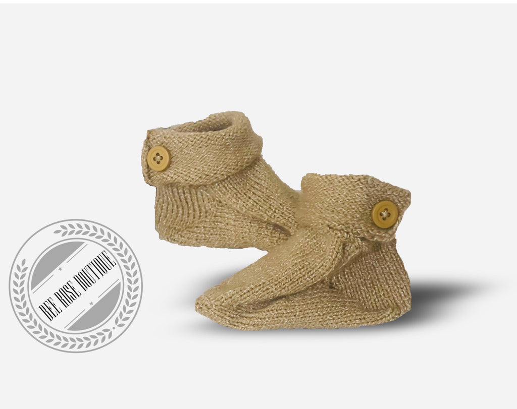 Unisex Knitted Baby Booties