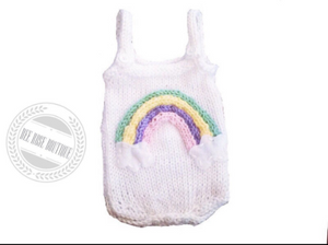 Knit Rainbow Romper